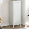 Image de vidaXL Buffet haut blanc 36x39x113 cm acier buffet placard armoire latérale armoire armoire de rangement armoire 843011