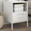 Image de vidaXL Table de Chevet Armoire de Lit avec Pieds Table de Nuit avec Compartiment Armoire de Nuit Chambre à Coucher Blanc 843064