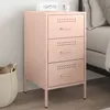 Image de vidaXL Table de Chevet Armoire de Lit avec Pieds Table de Nuit avec Tiroirs Armoire de Nuit Chambre à Coucher Rose 843080