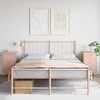 Image de vidaXL Tables de Chevet 2 pcs Armoires de Lit avec Pieds Tables de Nuit avec Tiroirs Armoires de Nuit Chambre Rose 843081