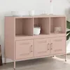 Image de vidaXL Buffet Armoire avec Pieds et Compartiments Placard avec Porte Meuble de Rangement Salon Intérieur Rose 843091