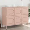 Image de vidaXL Buffet Armoire avec Pieds et Compartiments Placard avec Porte Meuble de Rangement Salon Intérieur Rose 843097