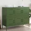 Image de vidaXL Buffet Armoire avec Pieds et Compartiments Placard avec Porte Meuble de Rangement Salon Intérieur Vert Olive 843100