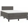 Image de vidaXL Sommier à lattes de Lit avec Matelas et LED Lit Rembourré Lit Double Lit Adulte de Chambre à Coucher Intérieur 3270142