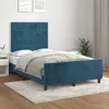 Image de vidaXL Cadre de Lit avec Tête de Lit Lit Rembourré Lit Double Lit Adulte de Chambre à Coucher Intérieur Moderne Bleu 3270582