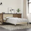 Image de vidaXL Cadre de Lit Sommier à Lattes Lit Adulte Lit Simple de Chambre à Coucher Intérieur Chêne Sonoma 90x190 cm Bois 845563