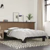 Image de vidaXL Cadre de lit noir 90x200 cm bois dingénierie et métal lit lit d'invité lit simple meuble de chambre à coucher 845872
