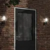 Image de vidaXL Appliques murales dextérieur 2 pcs noir acier inoxydable éclairage mural dextérieur lampe murale de jardin 4006241