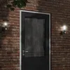 Image de vidaXL Applique murale dextérieur avec capteur noir acier inoxydable éclairage mural dextérieur lampe murale de jardin 4006242
