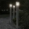 Image de vidaXL Lampadaire dextérieur argenté 110 cm acier inoxydable éclairage au sol dextérieur éclairage au sol de jardin 4006359