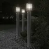 Image de vidaXL Lampadaires dextérieur avec capteurs 3 pcs acier inoxydable éclairage au sol dextérieur éclairage au sol de 4006368
