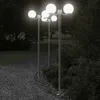 Image de vidaXL Lampadaires dextérieur 3 pcs argenté 215 cm acier inoxydable éclairage au sol dextérieur éclairage au sol de 4006389
