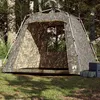 Image de vidaXL Tente de pêche 4 personnes camouflage libération rapide tente de camping tente de jardin abri dextérieur abri de
