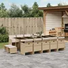 Image de vidaXL Ensemble à manger de jardin et coussins 15 pcs beige 3277761