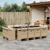Image de vidaXL Ensemble à manger de jardin et coussins 13 pcs beige 3277809
