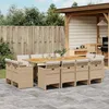 Image de vidaXL Ensemble à manger de jardin et coussins 13 pcs beige 3277815