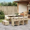 Image de vidaXL Ensemble à manger de jardin et coussins 11 pcs beige poly rotin 3277917