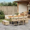 Image de vidaXL Ensemble à manger de jardin et coussins 11 pcs beige poly rotin 3278103