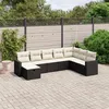 Image de vidaXL Salon de jardin 8 pcs avec coussins noir résine tressée 3263582