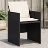 Image de vidaXL Lot de 4 Chaises de Jardin avec Coussins Sièges de Terrasse Chaises de Balcon Meubles de Patio Extérieur Noir 4007435