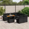 Image de vidaXL Salon de Jardin avec Coussins 9 pcs Canapés de Terrasse Ensemble de Meubles de Patio Mobilier dExtérieur Noir 3271678