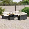Image de vidaXL Salon de jardin 10 pcs avec coussins noir résine tressée 3273674