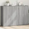 Image de vidaXL Buffets 2 pcs sonoma gris 60x31x84 cm bois dingénierie armoire de rangement meuble dentrée meuble dappoint 3276572