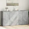 Image de vidaXL Buffets 2 pcs gris béton 79x38x80 cm bois dingénierie armoire de rangement meuble dentrée meuble dappoint 3276605