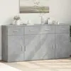 Image de vidaXL Buffets 2 pcs gris béton 79x38x80 cm bois dingénierie 3276619