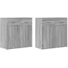 Image de vidaXL Buffets 2 pcs sonoma gris 79x38x80 cm bois dingénierie 3276621