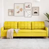 Image de vidaXL Canapé à 3 places Jaune clair 210 cm Tissu canapé canapé de salon canapé à trois places canapé rembourré sièges 4007419