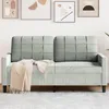 Image de vidaXL Canapé à 2 places Gris clair 140 cm Velours 4007624