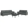 Image de vidaXL Ensemble de canapés 3 pcs avec repose-pied gris foncé tissu canapé siège de canapé canapé relax canapé confort 3278328