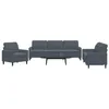 Image de vidaXL Ensemble de canapés 3 pcs avec coussins Gris foncé Velours 3278432