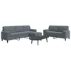 Image de vidaXL Ensemble de canapés 3 pcs avec coussins et traversins velours canapé siège de canapé canapé relax canapé confort 3278502