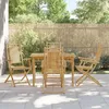 Image de vidaXL Chaises pliables de jardin lot de 4 53x66x99 cm bambou chaise pliable meuble dextérieur chaise à manger meuble 3278514