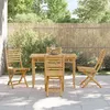 Image de vidaXL Ensemble à manger de jardin 5 pcs bambou ensemble de salle à manger dextérieur meuble de salle à manger de jardin 3278520