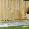 Image de vidaXL Ensemble de bistro 3 pcs bambou ensemble de bistro de jardin ensemble de balcon ensemble de meubles dextérieur 3278534