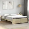 Image de vidaXL Cadre de lit chêne sonoma 140x190 cm bois dingénierie et métal lit lit dinvité lit double meuble de chambre à 3279898