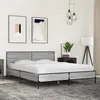 Image de vidaXL Cadre de lit sonoma gris 150x200 cm bois dingénierie et métal lit meuble de chambre à coucher sommier lit 3280005