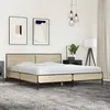 Image de vidaXL Cadre de lit chêne sonoma 180x200 cm bois dingénierie et métal lit meuble de chambre à coucher sommier lit 3280013