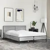 Image de vidaXL Cadre de lit sonoma gris 120x190 cm bois dingénierie et métal lit meuble de chambre à coucher sommier lit 3280025