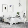 Image de vidaXL Cadre de lit chêne sonoma 120x190 cm bois dingénierie et métal lit meuble de chambre à coucher sommier lit 3280068
