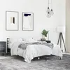 Image de vidaXL Cadre de lit noir 140x190 cm bois dingénierie et métal lit meuble de chambre à coucher sommier lit double lit 3280077