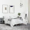 Image de vidaXL Cadre de lit chêne fumé 140x190 cm bois dingénierie et métal lit meuble de chambre à coucher sommier lit double