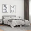 Image de vidaXL Cadre de lit sonoma gris 135x190 cm bois dingénierie et métal lit meuble de chambre à coucher sommier lit 3280125