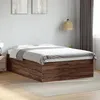 Image de vidaXL Cadre de lit chêne marron 120x190 cm bois dingénierie meuble de chambre à coucher sommier lit à panneaux lit 3280957