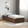 Image de vidaXL Cadre de lit chêne marron 90x190 cm bois dingénierie meuble de chambre à coucher sommier lit à panneaux lit lit 3281069