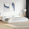 Image de vidaXL Bed Frame with LED Lights White 180x200cm Engineered Wood bedroom furniture bed base pallet bed bed double bed 3281077