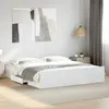 Image de vidaXL Cadre de lit avec tiroirs sans matelas blanc 200x200 cm 3280265